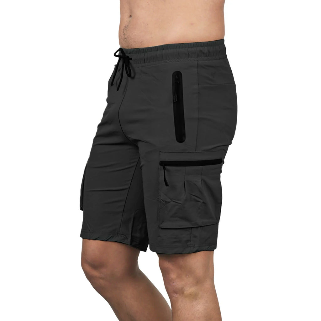 Short rompevientos con bolsillos neutral ground  NEGRO