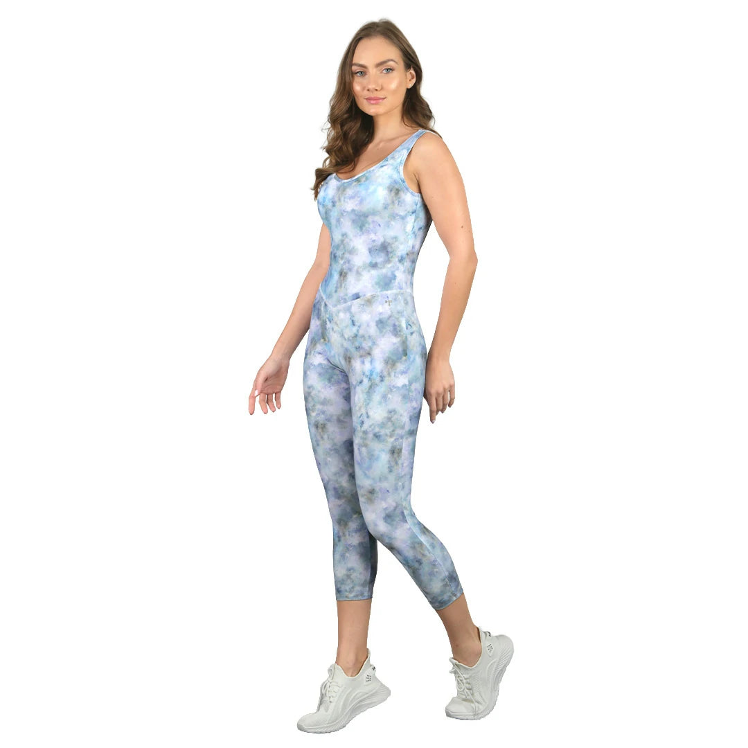 Unitardo deportivo azul estampado Inspire