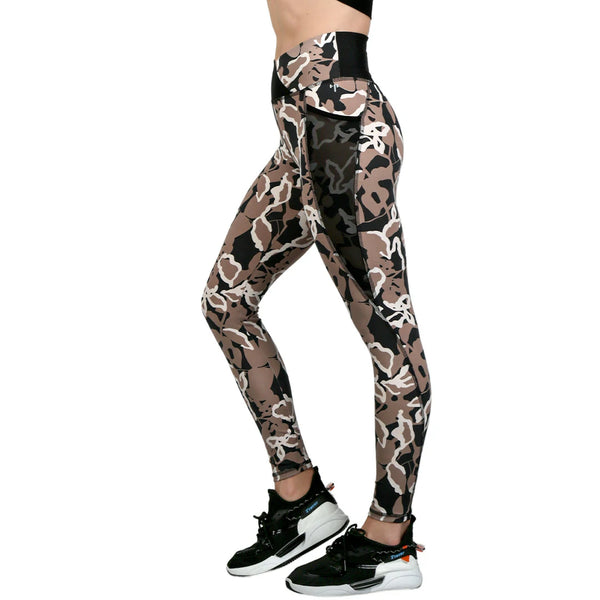 Leggings estampados beige y gris Stiniva
