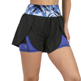 Short doble negro y azul con pretina estampada Dynamic