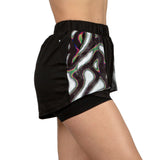 Short doble negro con bolsas estampadas Spectra
