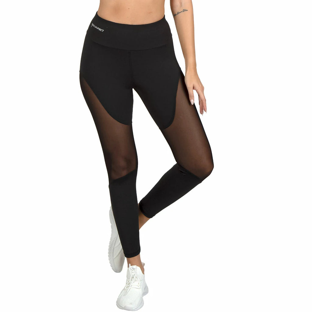 Leggings negros con mesh Básicos