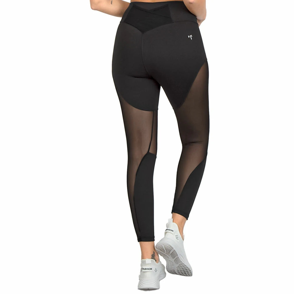 Leggings negros con mesh Básicos