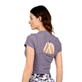 Camiseta lila crop AURA