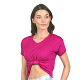 Camiseta manga corta fiusha con nudo en frente Inspire