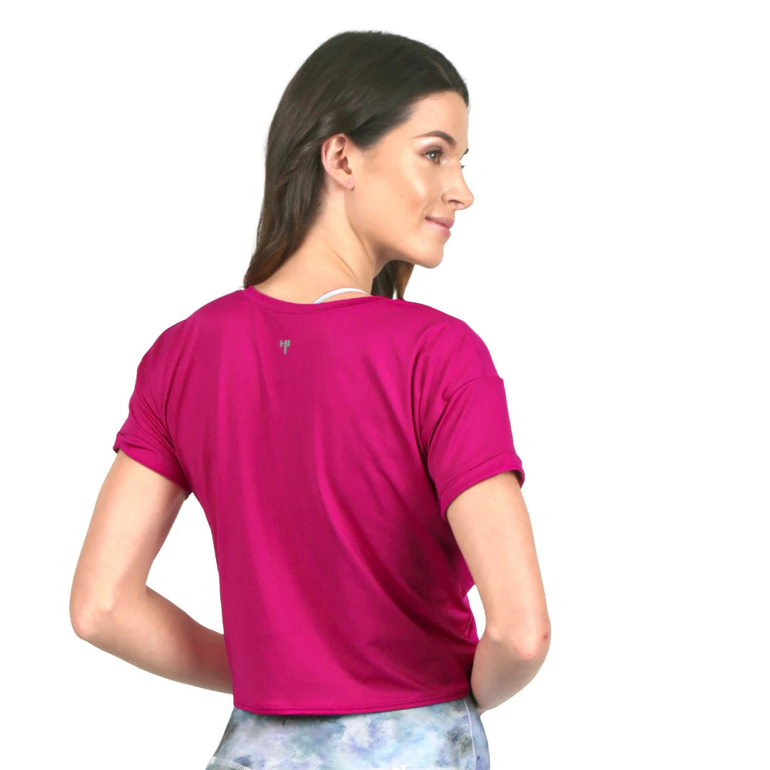 Camiseta manga corta fiusha con nudo en frente Inspire