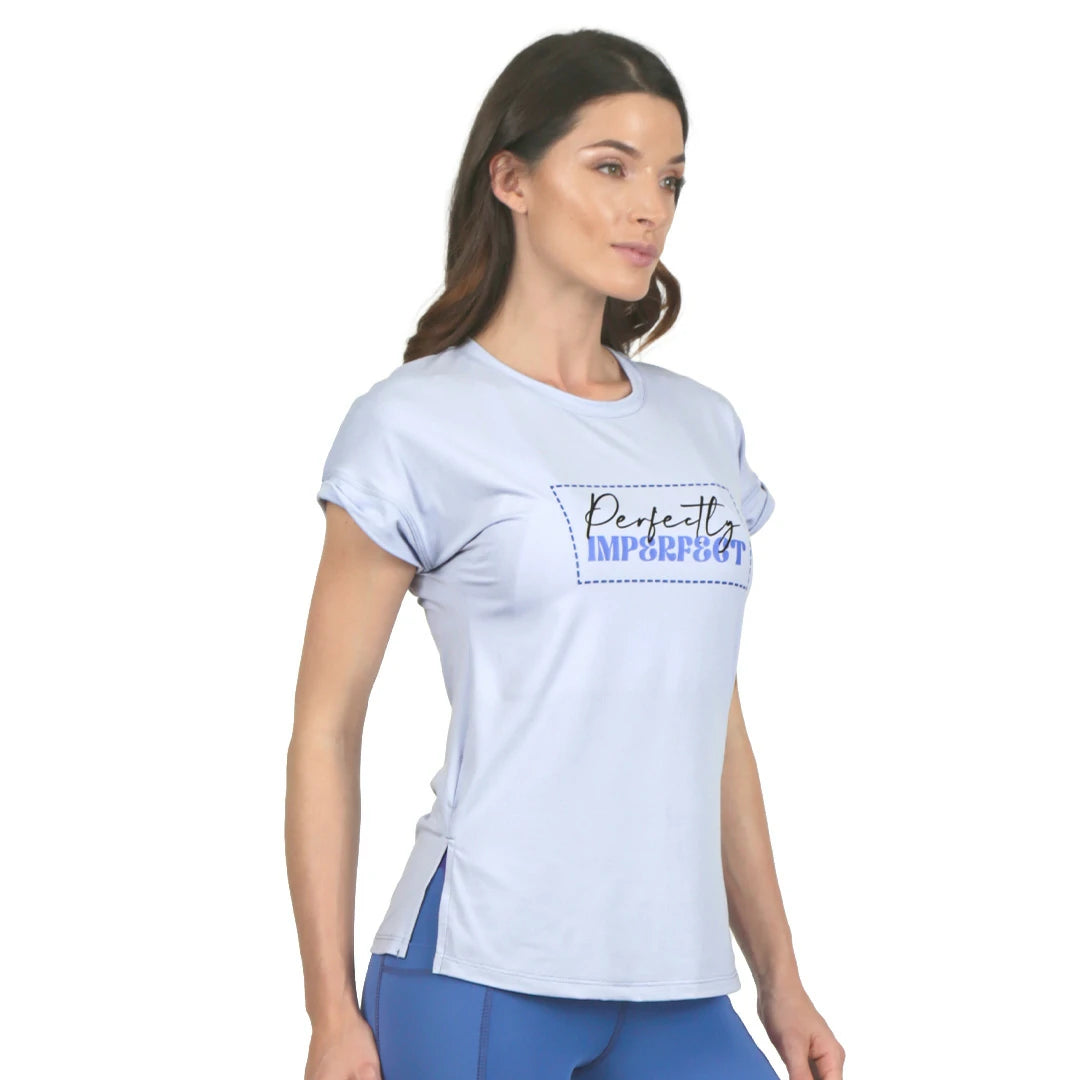 Camiseta manga corta azul claro con estampado Dynamic