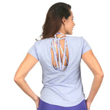 Camiseta lila manga corta con detalle en espalda Fiore High Impact