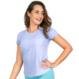 Camiseta lila manga corta con detalle en espalda Fiore High Impact