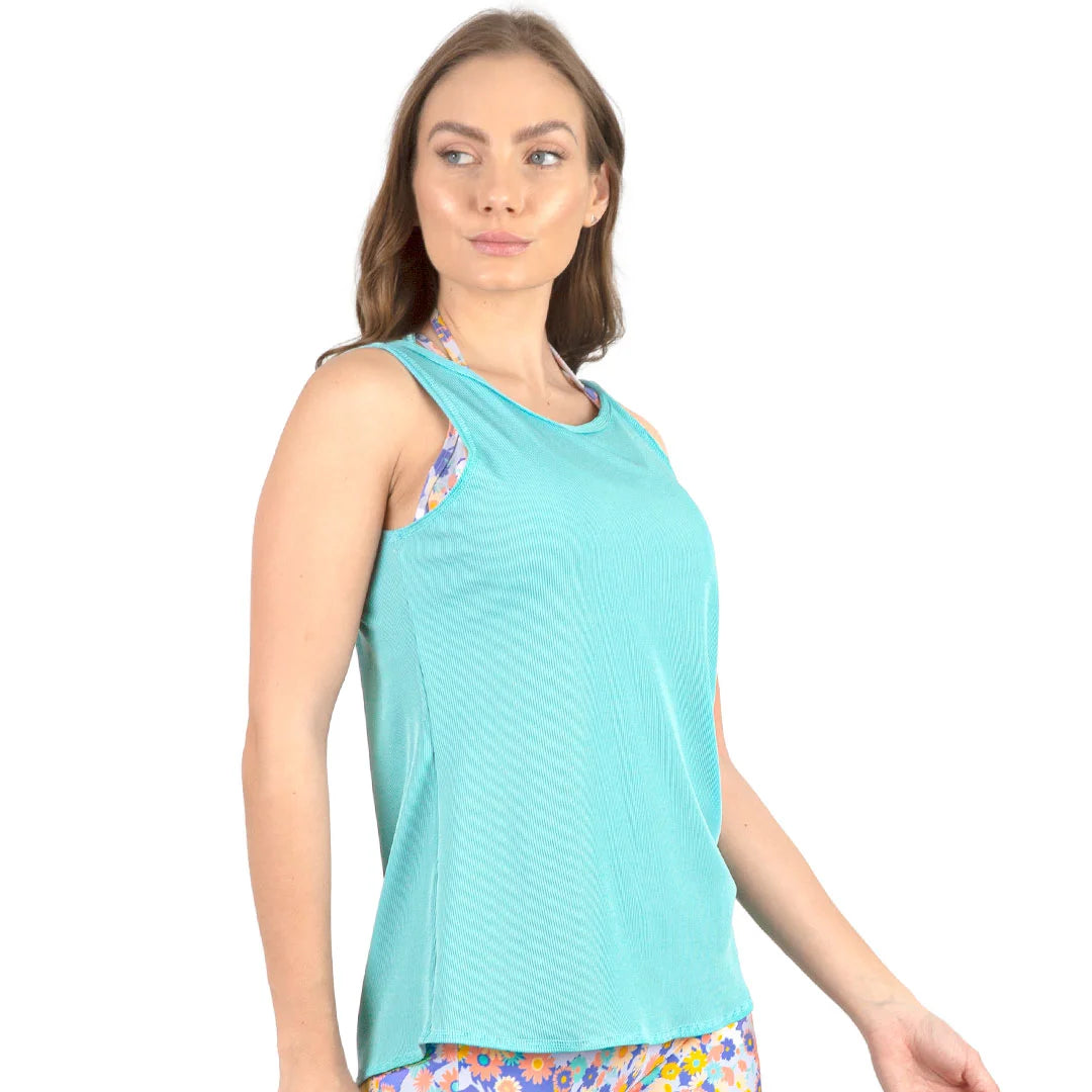 Camiseta azul menta sin mangas Fiore High Impact