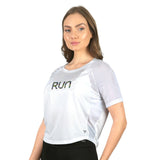 Camiseta manga corta blanca con estampado Run Spectra