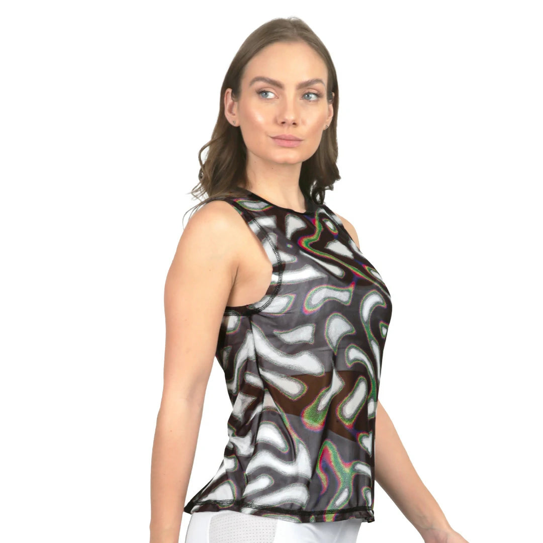 Camiseta manga corta de Mesh con estampado Spectra