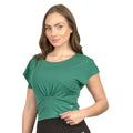 Camiseta crop manga corta verde TULIP