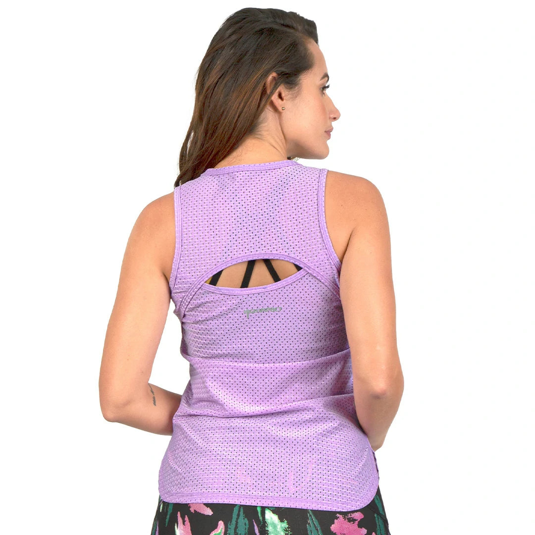 Camiseta Lila sin mangas TULIP