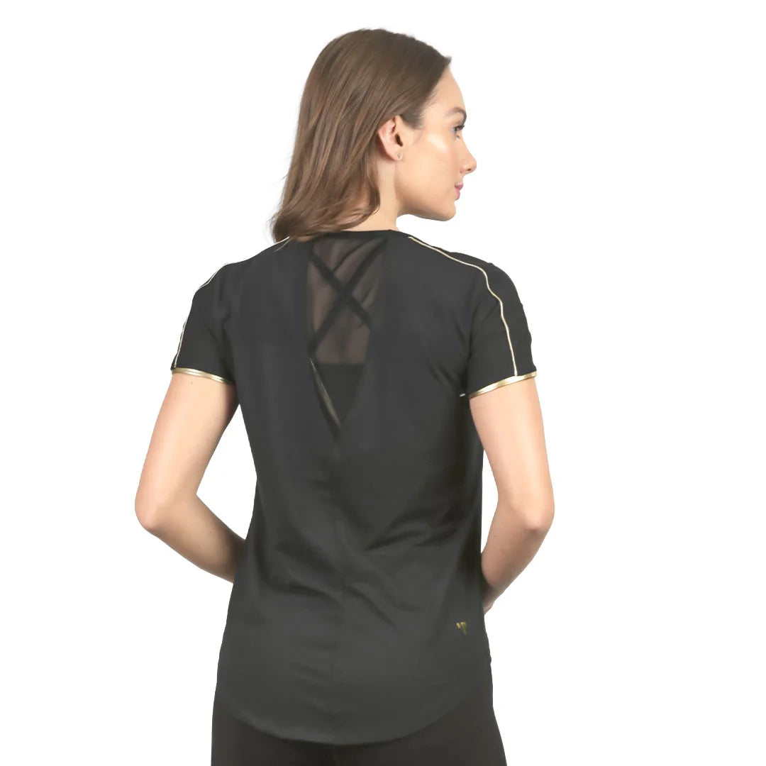 Camiseta negra manga corta con estampado VoyXMex High Impact
