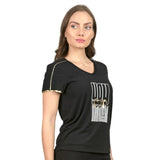 Camiseta negra manga corta con estampado VoyXMex High Impact
