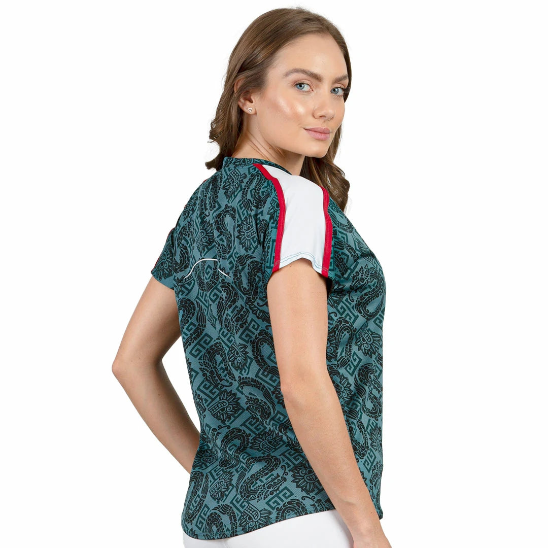 Camiseta verde Mexican Mujer de manga corta