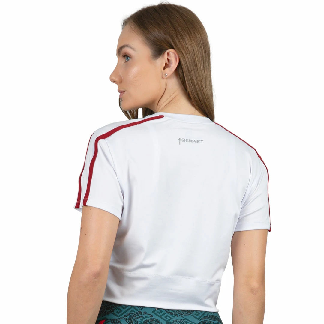 Camiseta crop blanca Mexican