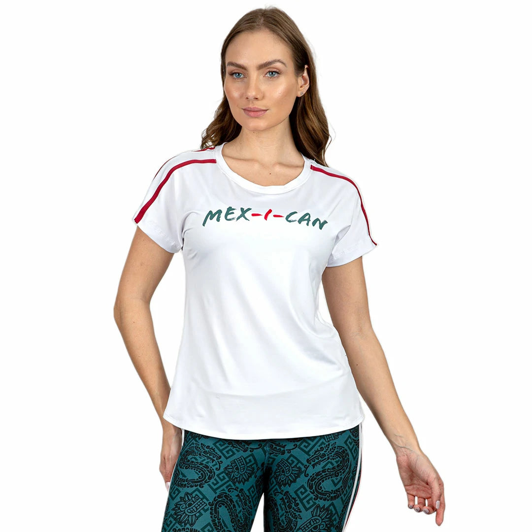 Camiseta Blanca Mexican manga corta