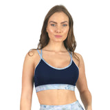 Top  azul con estampado Inspire con tirantes