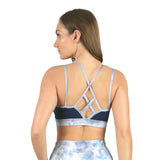 Top  azul con estampado Inspire con tirantes