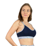 Top  azul con estampado Inspire con tirantes