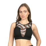 Top corto estampado con mesh Spectra