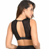 Top negro con mesh Básicos deportivo