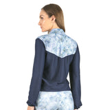 Chamarra deportiva azul con estampado Inspire