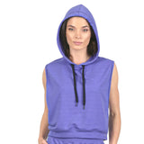 Chaleco morado con capucha Fiore High Impact
