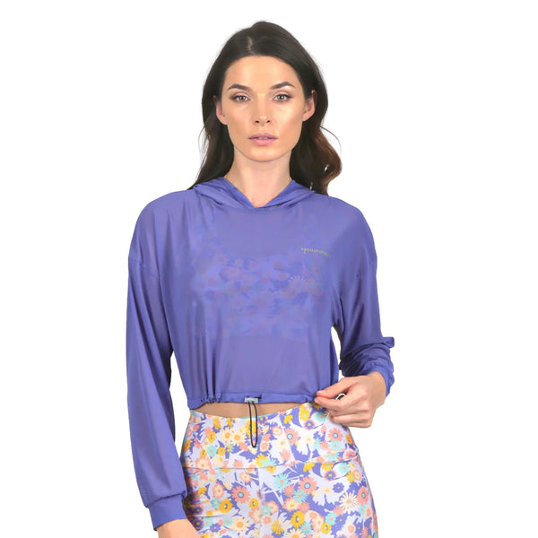 Sudadera morada de mesh Fiore High Impact