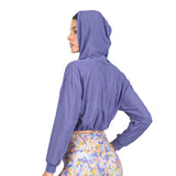 Sudadera morada de mesh Fiore High Impact