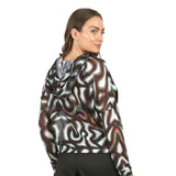 Sudadera crop con gorro estampada Spectra