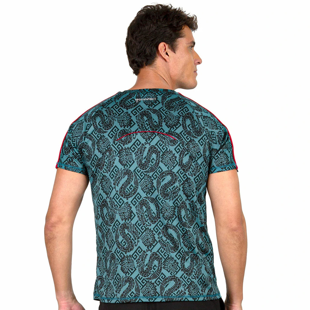 Camiseta caballero verde estampada Mexican