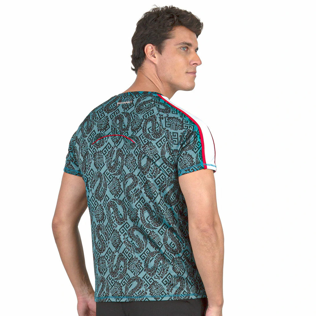 Camiseta caballero verde estampada Mexican