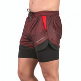 Short doble caballero rojo estampado Neutral Ground High Impact