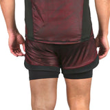 Short doble caballero rojo estampado Neutral Ground High Impact