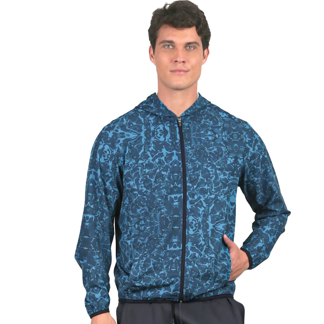 Chamarra caballero azul estampada Neutral Ground High Impact