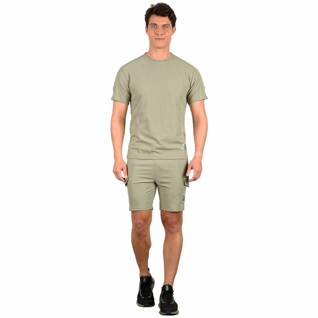 Set bermuda y camiseta neutral ground OLIVO