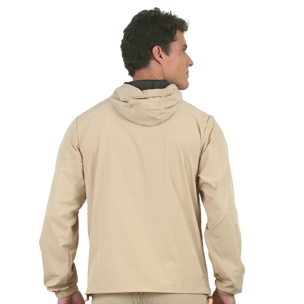 Set chamarra y pants rompevientos neutral ground  BEIGE