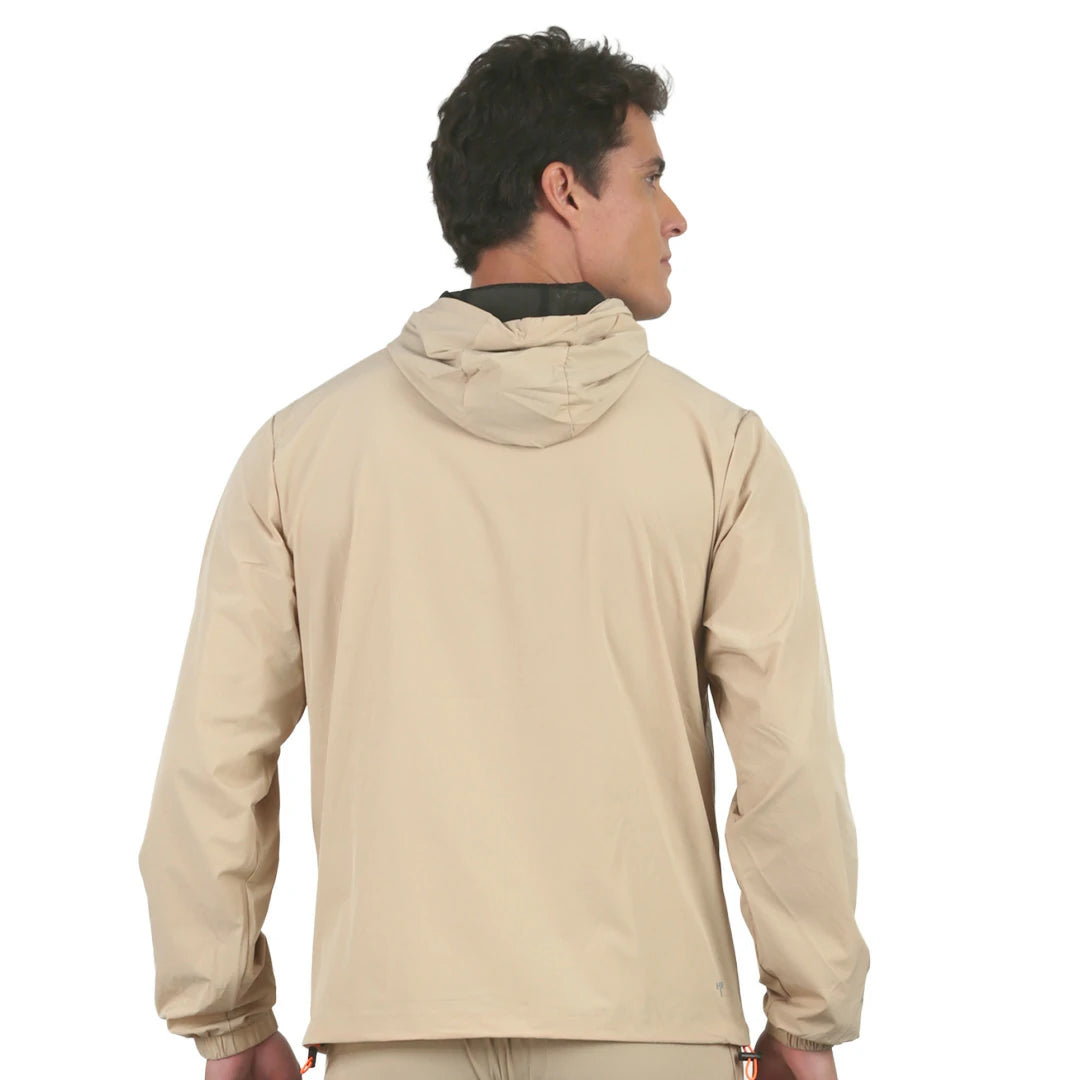 CONJUNTOS DEPORTIVOS PARA CABALLERO ROMPEVIENTOS COLOR BEIGE  - HIGH IMPACT