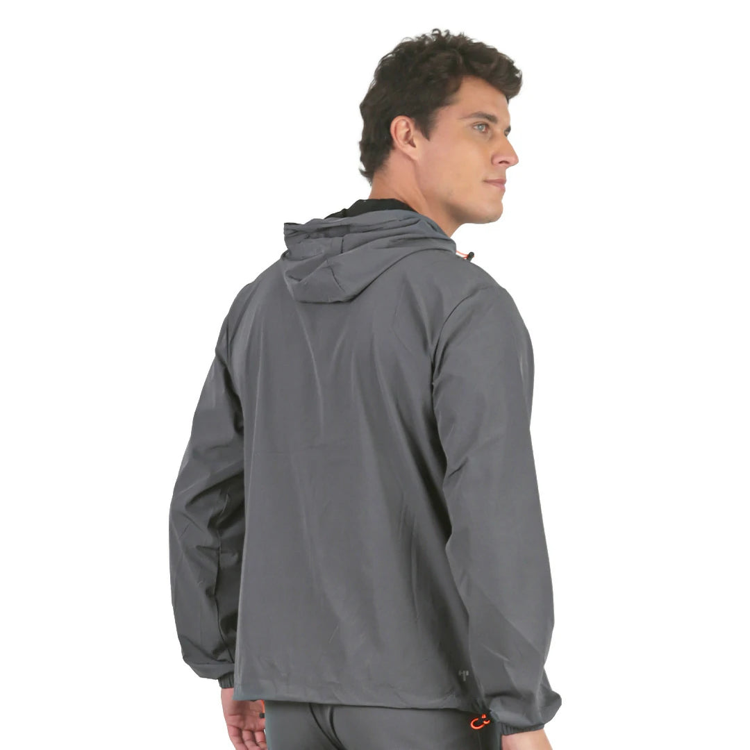 Set chamarra y pants rompevientos neutral ground GRIS