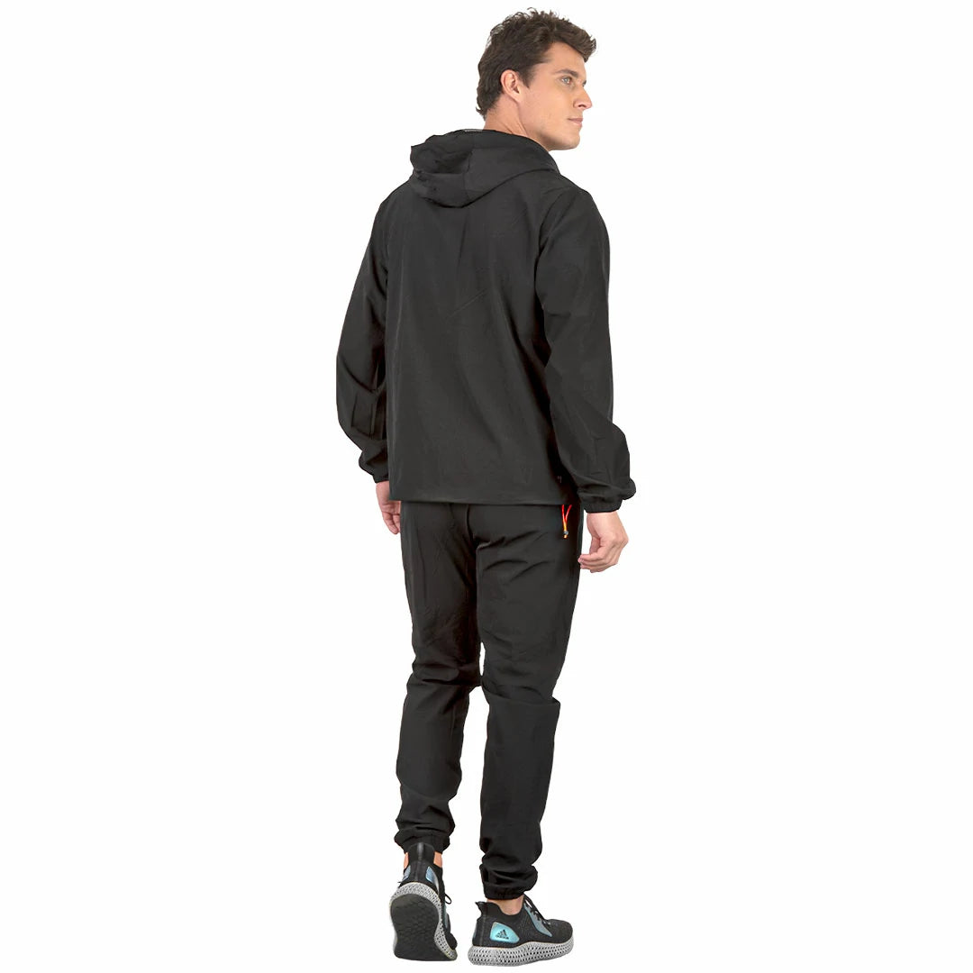 Set chamarra y pants Nrompevientos neutral ground NEGRO