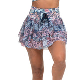 Falda short Esencial con shorts azules y mesh estampado - foto 4