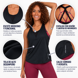 Camiseta Quebec negra sin mangas con espalda abierta - foto 1