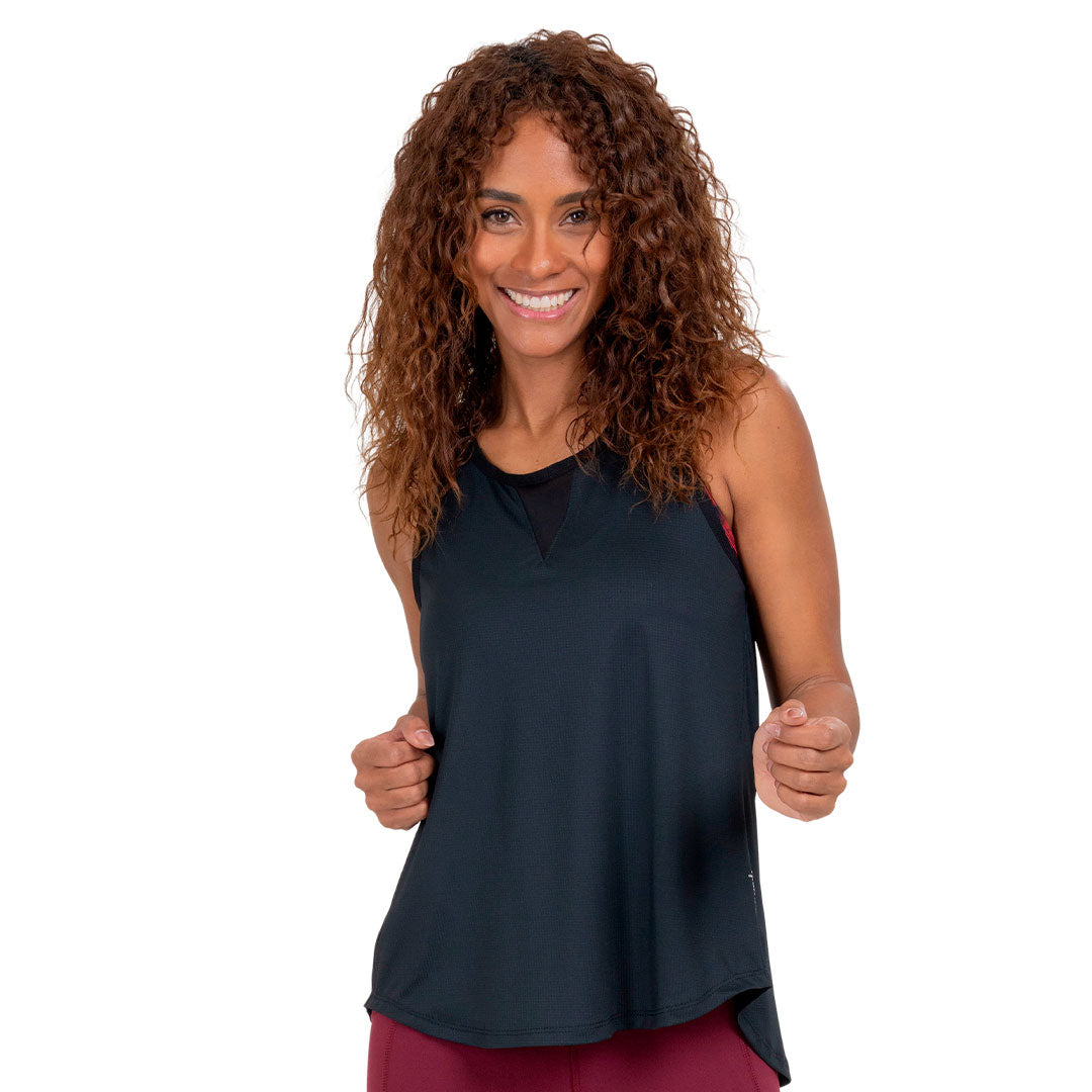 Camiseta Quebec negra sin mangas con espalda abierta - foto 2