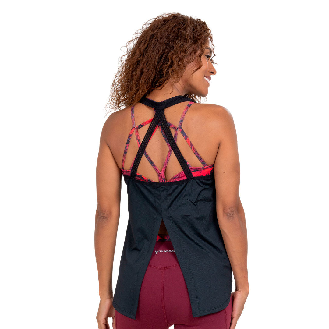 Camiseta Quebec negra sin mangas con espalda abierta - foto 3