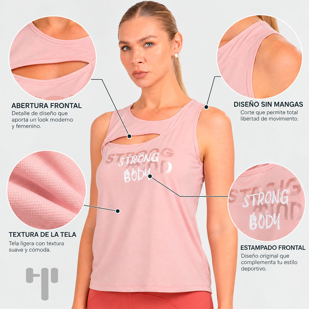 Camiseta s/m BOA color salmón