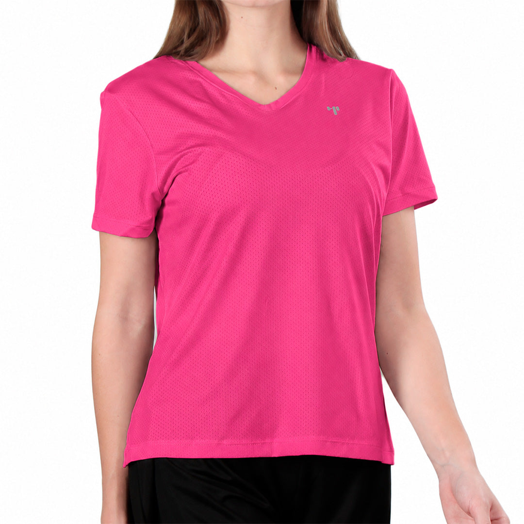 Camiseta básica rosa de manga corta - foto 4