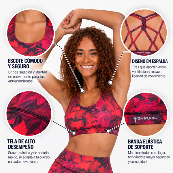 Top corto Quebec con estampado y tirantes - foto 1